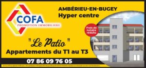 NOUVEAU  IMMEUBLE ” LE PATIO”  Hyper Centre d’Ambérieu en Bugey